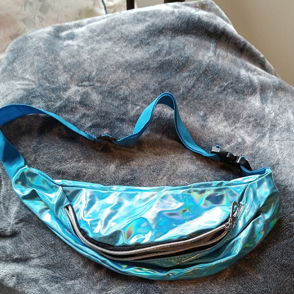 Holographic Blue Fanny Pack